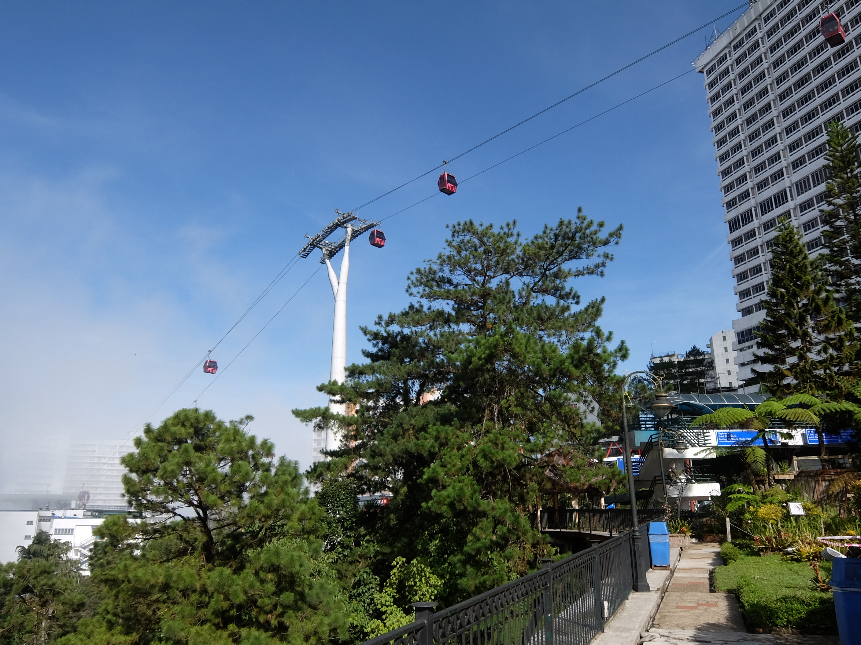 Genting Highlands mountain resort viewed from the cable car in Malaysia